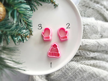 Christmas Shape Collection Mitten | Beannie |Polymer Clay Cutter • Fondant Cutter • Cookie Cutter